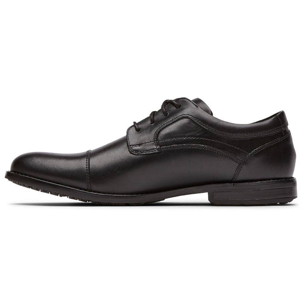 Rockport Oxfords Herre Svart - Mykel Cap Toe - QGVA16078